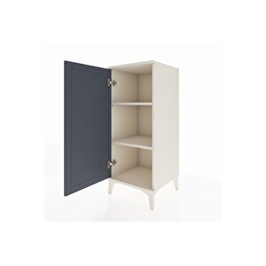 Hyperion Komodin 2 Raflı Tek Kapaklı 44x44x106 Aytaşı-antrasit