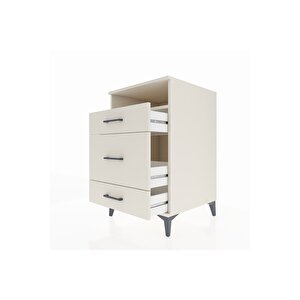 Kronos Komodin Tek Raflı 3 Çekmeceli 60x59x96 Aytaşı-aytaşı