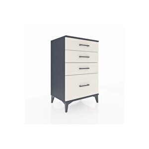 Hyperion Komodin 4 Çekmeceli 60x44x96 Antrasit-aytaşı
