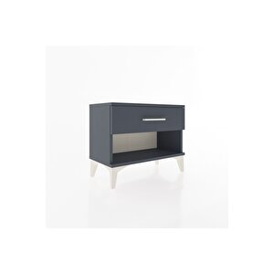 Arges Komodin Tek Çekmeceli 60x30x48 Antrasit-antrasit