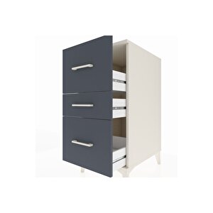 Kronos Komodin 3 Çekmeceli 44x59x96 Aytaşı-antrasit