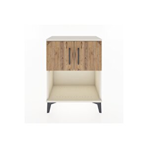 Arges Komodin 2 Raflı 2 Kapaklı 60x30x80 Aytaşı-çam