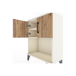 Arges Komodin 2 Raflı 2 Kapaklı 60x30x80 Aytaşı-çam