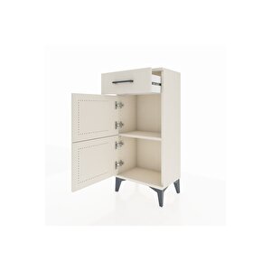 Arges Komodin Tek Raflı Tek Çekmeceli 2 Kapaklı 44x30x96 Aytaşı-aytaşı