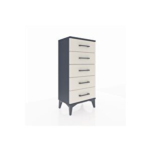 Arges Komodin 5 Çekmeceli 44x30x96 Antrasit-aytaşı