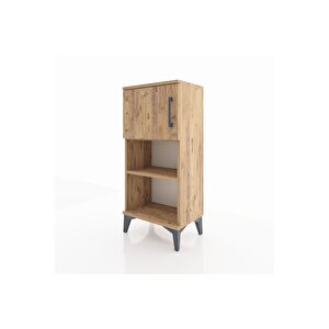 Arges Komodin 2 Raflı Tek Kapaklı 44x30x96 Çam-çam