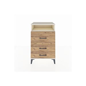 Hyperion Komodin Tek Raflı 3 Çekmeceli 60x44x96 Aytaşı-çam