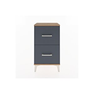 Arges Komodin 2 Çekmeceli 44x30x80 Çam-antrasit