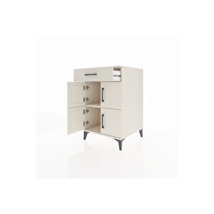 Kronos Komodin Tek Raflı Tek Çekmeceli 4 Kapaklı 60x59x96 Aytaşı-aytaşı