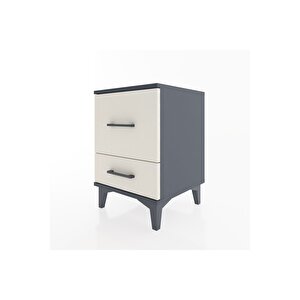 Hyperion Komodin 2 Çekmeceli 44x44x64 Antrasit-aytaşı