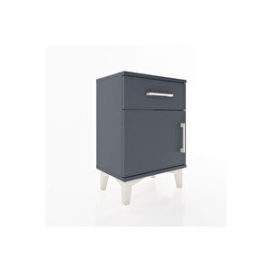 Arges Komodin Tek Raflı Tek Kapaklı 44x30x64 Antrasit-antrasit