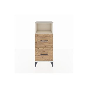 Arges Komodin Tek Raflı 2 Çekmeceli 44x30x106 Aytaşı-çam