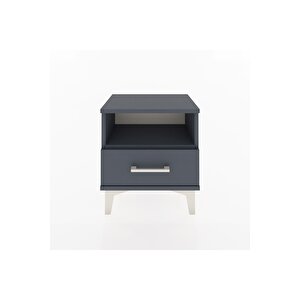 Arges Komodin Tek Raflı Tek Çekmeceli 44x30x48 Antrasit-antrasit