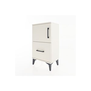 Arges Komodin 2 Raflı Tek Çekmeceli Tek Kapaklı 44x30x80 Aytaşı-aytaşı