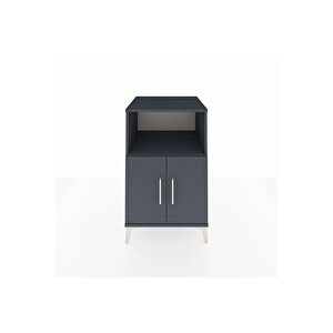 Kronos Komodin 2 Raflı 2 Kapaklı 60x59x96 Antrasit-antrasit