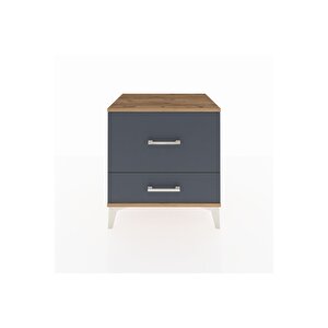 Hyperion Komodin 2 Çekmeceli 60x44x64 Çam-antrasit