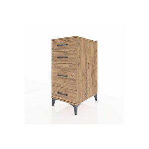 Kronos Komodin 4 Çekmeceli 44x59x96 Çam-çam