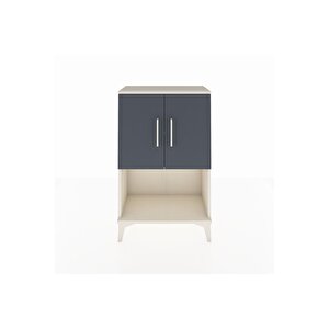 Arges Komodin 2 Raflı 2 Kapaklı 60x30x96 Aytaşı-antrasit