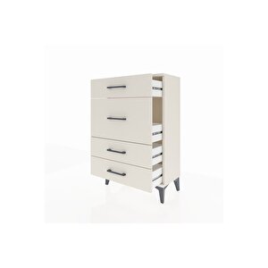 Arges Komodin 4 Çekmeceli 60x30x96 Aytaşı-aytaşı