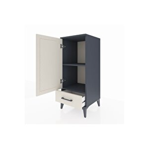 Hyperion Komodin 2 Raflı Tek Çekmeceli Tek Kapaklı 44x44x106 Antrasit-aytaşı