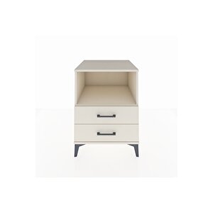 Kronos Komodin Tek Raflı 2 Çekmeceli 60x59x80 Aytaşı-aytaşı