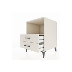 Kronos Komodin Tek Raflı 2 Çekmeceli 60x59x80 Aytaşı-aytaşı