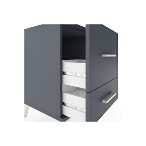 Hyperion Komodin 2 Çekmeceli 44x44x64 Antrasit-antrasit