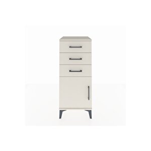 Hyperion Komodin Tek Raflı 3 Çekmeceli Tek Kapaklı 44x44x106 Aytaşı-aytaşı