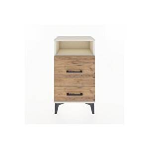 Arges Komodin Tek Raflı 2 Çekmeceli 44x30x80 Aytaşı-çam