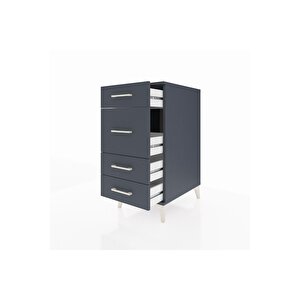 Kronos Komodin 4 Çekmeceli 44x59x96 Antrasit-antrasit