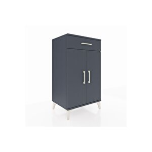 Hyperion Komodin 2 Raflı Tek Çekmeceli 2 Kapaklı 60x44x106 Antrasit-antrasit