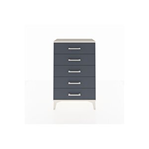 Arges Komodin 5 Çekmeceli 60x30x96 Aytaşı-antrasit