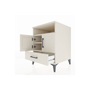 Kronos Komodin 3 Raflı Tek Çekmeceli 2 Kapaklı 60x59x80 Aytaşı-aytaşı