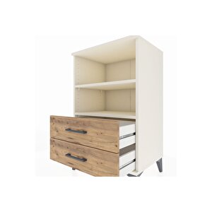 Hyperion Komodin 2 Raflı 2 Çekmeceli 60x44x96 Aytaşı-çam