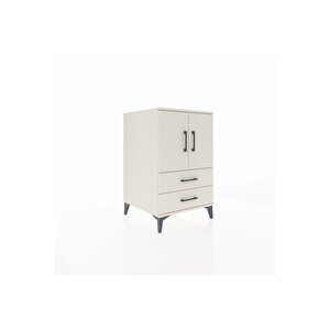 Kronos Komodin 2 Raflı 2 Çekmeceli 2 Kapaklı 60x59x96 Aytaşı-aytaşı