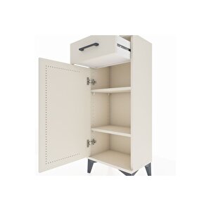 Arges Komodin 2 Raflı Tek Çekmeceli Tek Kapaklı 44x30x106 Aytaşı-aytaşı