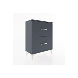 Arges Komodin 2 Çekmeceli 60x30x80 Antrasit-antrasit