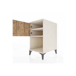 Kronos Komodin 2 Raflı Tek Kapaklı 44x59x80 Aytaşı-çam