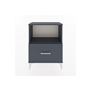 Arges Komodin Tek Raflı Tek Çekmeceli 60x30x80 Antrasit-antrasit