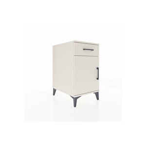Kronos Komodin Tek Raflı Tek Çekmeceli Tek Kapaklı 44x59x80 Aytaşı-aytaşı
