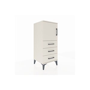 Hyperion Komodin 2 Raflı 3 Çekmeceli Tek Kapaklı 44x44x106 Aytaşı-aytaşı