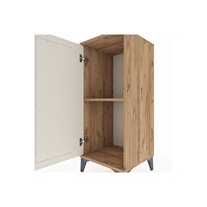 Hyperion Komodin Tek Raflı Tek Kapaklı 44x44x106 Çam-aytaşı