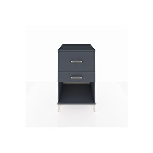 Kronos Komodin 2 Çekmeceli 60x59x96 Antrasit-antrasit