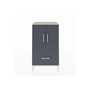 Hyperion Komodin 2 Raflı Tek Çekmeceli 2 Kapaklı 60x44x106 Aytaşı-antrasit