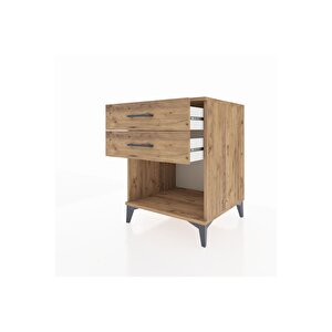 Kronos Komodin 2 Çekmeceli 60x59x80 Çam-çam