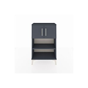 Arges Komodin 2 Raflı 2 Kapaklı 60x30x96 Antrasit-antrasit