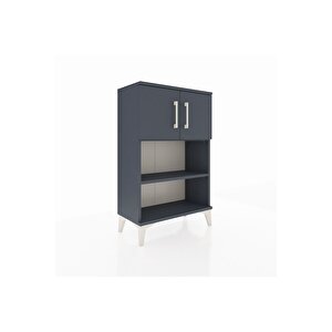 Arges Komodin 2 Raflı 2 Kapaklı 60x30x96 Antrasit-antrasit