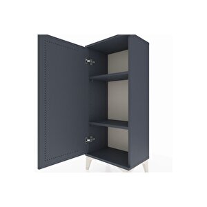 Arges Komodin 2 Raflı Tek Kapaklı 44x30x106 Antrasit-antrasit