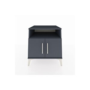 Kronos Komodin 2 Raflı 2 Kapaklı 60x59x64 Antrasit-antrasit