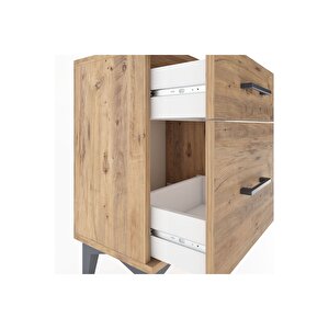 Arges Komodin 2 Çekmeceli 44x30x64 Çam-çam